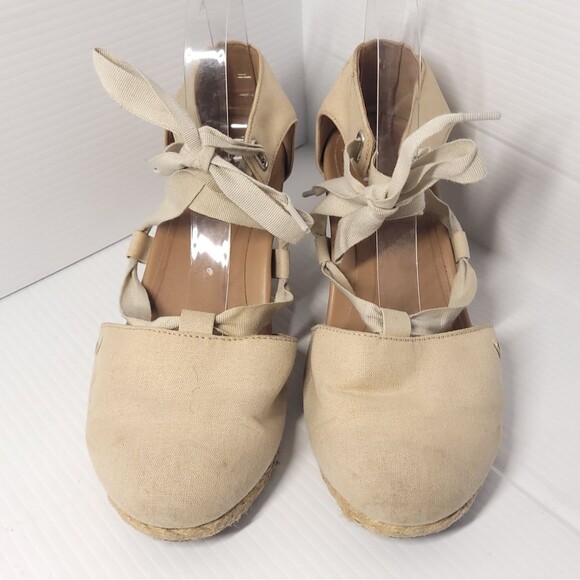 Vionic Aruba Kaitlyn Wedge Orthotic Espadrilles in Oat Womens Size 10 - Picture 5 of 15